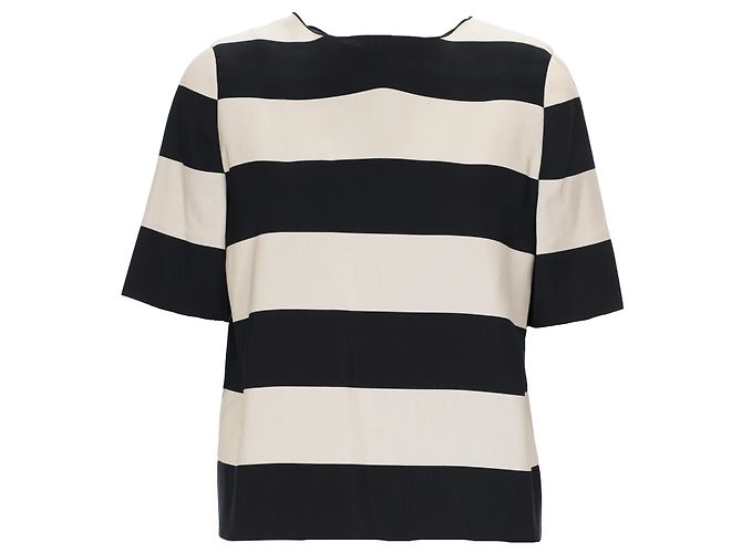 Top a Strisce Nero e Bianco Lanvin - Anni '10 Multicolore