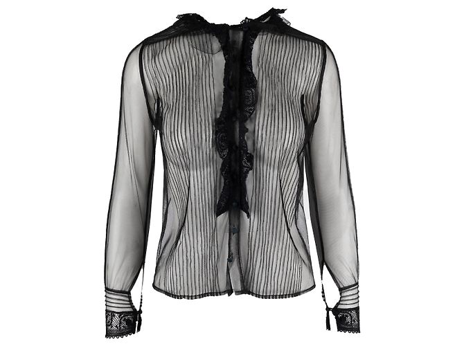 Valentino Garavani Transparente Spitzenhemd von Red Valentino - '10s Schwarz