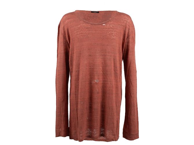 Camiseta de manga larga desgastada Balmain - '10s Naranja