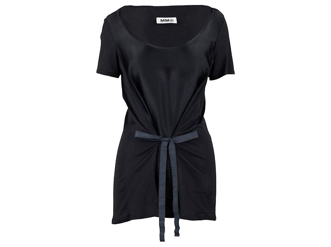 Maison Martin Margiela MM6 Maison Margiela Top Largo con Cinta - '10s Negro