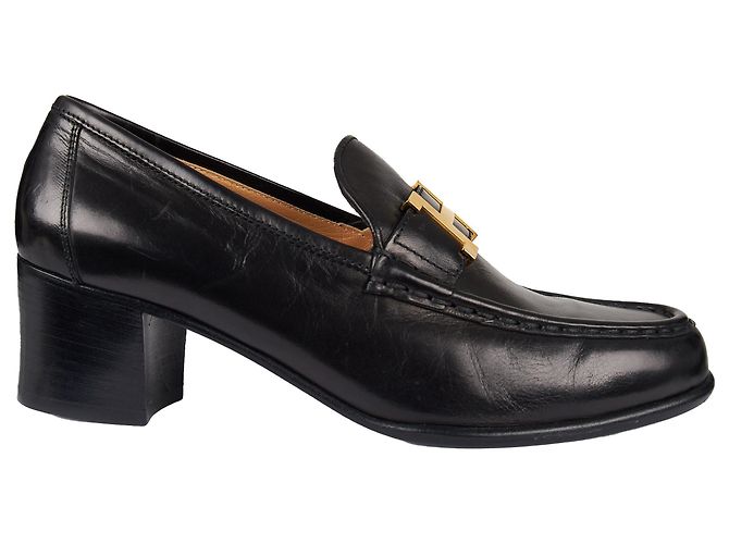 Décolleté in pelle Constance Hermès - '10s Nero