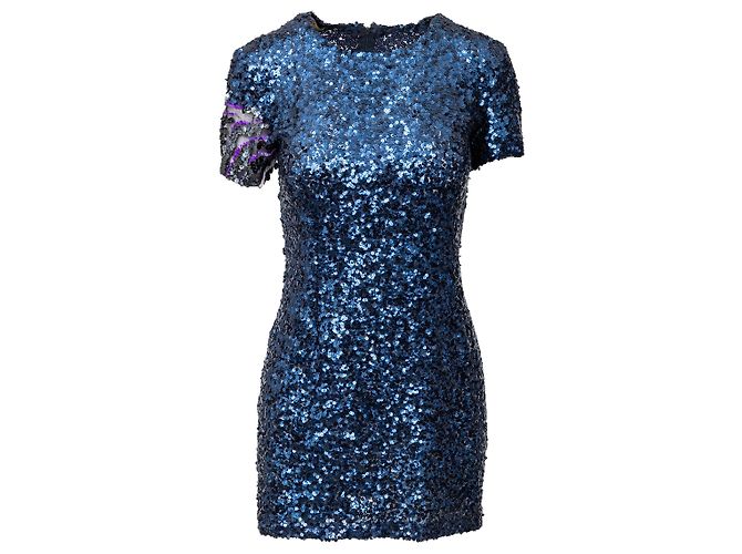 Robe de cocktail à sequins Gianfranco Ferré - Années 90 Multicolore
