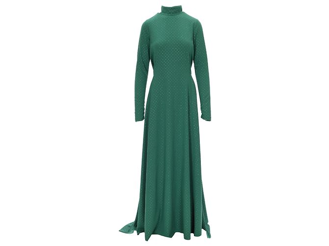 Marc Jacobs Green Crystal Long Gown  - '10s