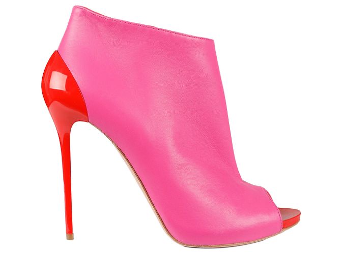 Botas de tornozelo peep toe Alexander McQueen - '10s Rosa