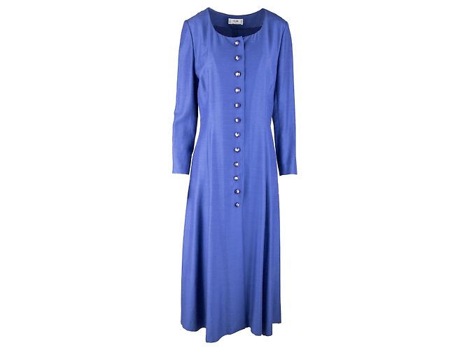 Céline Celine Vintage Langarmkleid - 2000er Blau