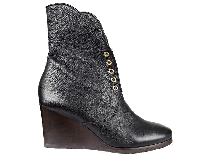Chloé Chloe Eyelet Ankle Boots - '10s Black