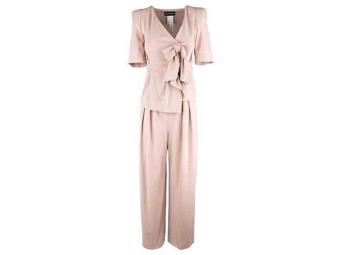 Macacão Sonia Rykiel com laços - Anos 10 Rosa