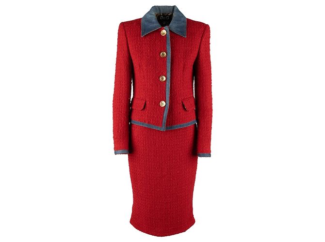 Set in Denim e Lana Dolce & Gabbana - '10s Rosso