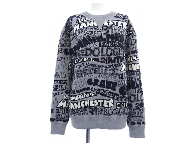 Top de punto Chanel Gris