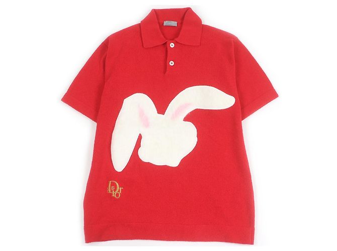 Camisa Polo Dior×ERL de Algodón Roja