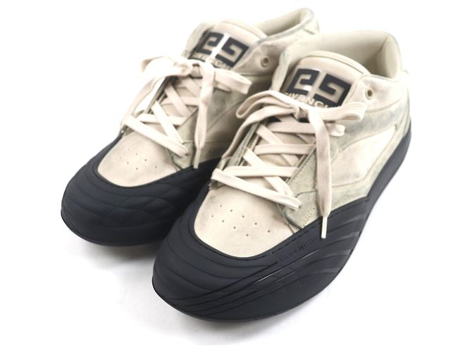 Givenchy Nubuck Leather Sneakers Black Beige