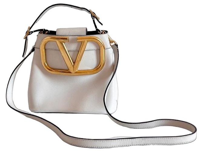 Borsa a secchiello VLOGO Valentino Garavani Bianco