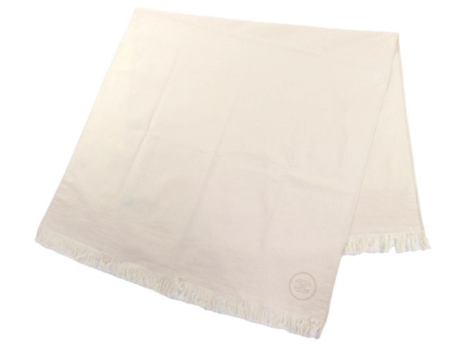 Chanel Ivory Cotton Rug Cream