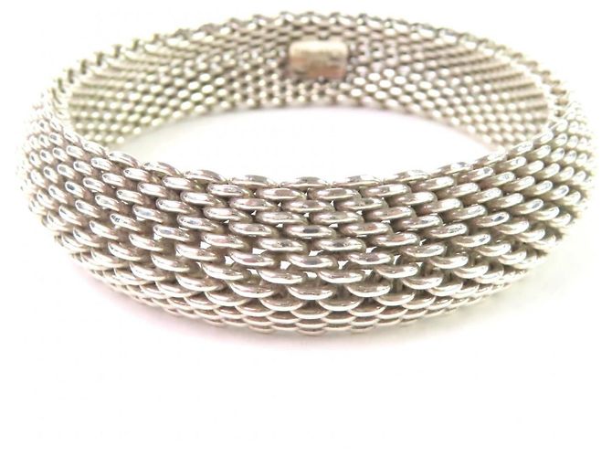 Tiffany & Co Bracciale in rete 925 Tiffany Somerset Argento