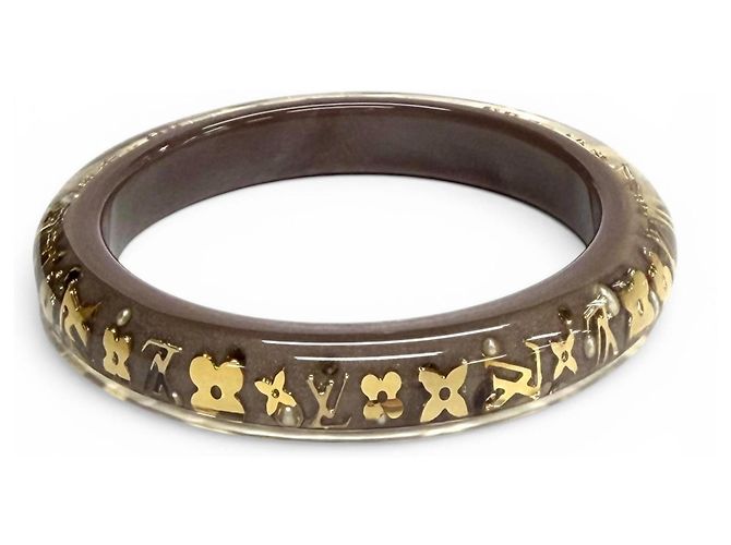 Pulseira Inclusion TPM Monogram M65867 da Louis Vuitton Marrom Dourado