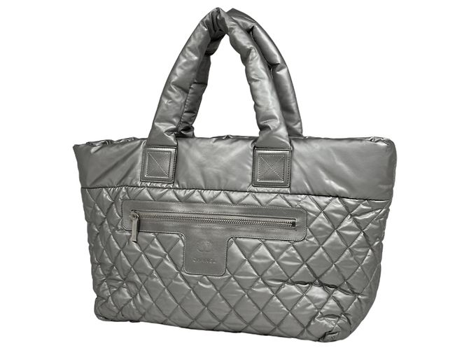 Bolsa Tote Média Chanel Coco Cocoon Prata