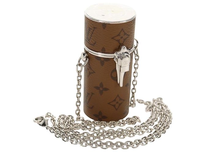 Estuche de lápiz labial Monogram Reverse LOUIS VUITTON MP2407 Auth 156107M Monograma
