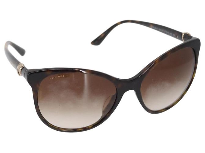 Bulgari Gafas de sol BVLGARI de plástico marrón Auth 157575V Castaño