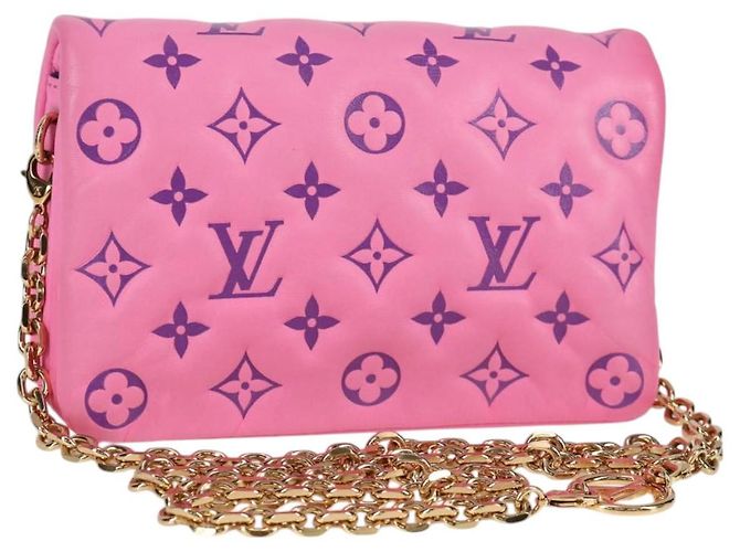 LOUIS VUITTON Pochette Coussin Monogram Borsa a Spalla Rosa M80745 LV Auth 126599SAM
