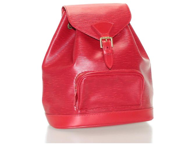 LOUIS VUITTON Zaino Epi Montsouris MM Rosso LV Auth am2389sSM