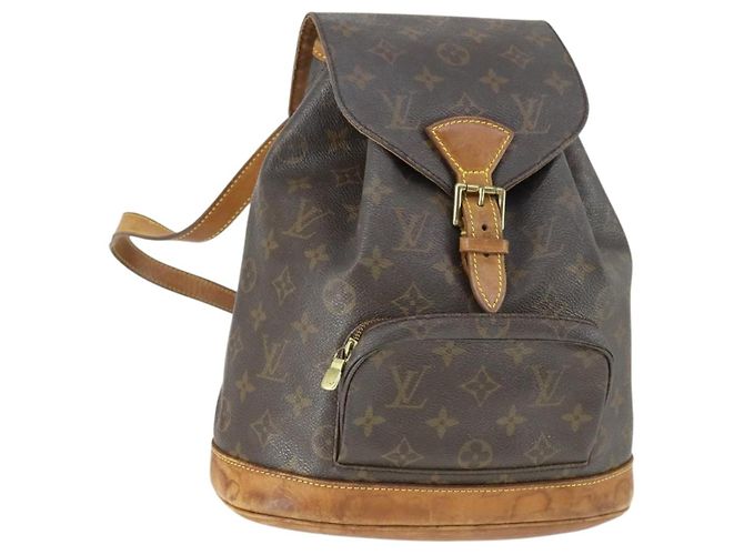 LOUIS VUITTON Mochila Monogram Montsouris MM M51136 LV Auth BA9748A Monograma