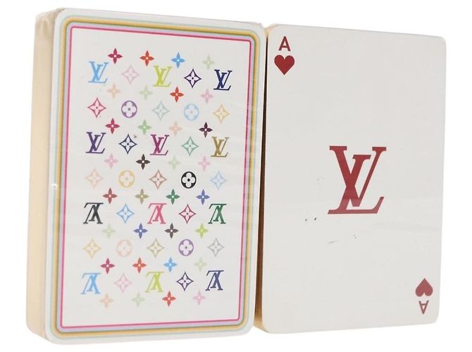 LOUIS VUITTON Monogram Multicolor Playing Cards Black White LV Auth 152420M