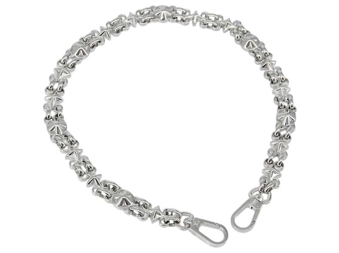 LOUIS VUITTON For Dauphine Shoulder Strap Stainless Steel Silver LV Auth 152703SAM Silvery