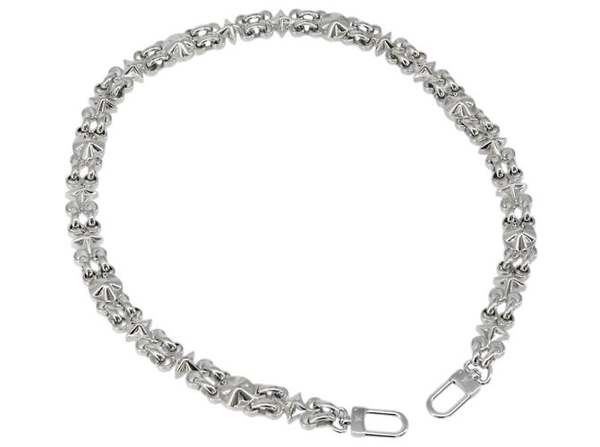 LOUIS VUITTON For Dauphine Shoulder Strap Stainless Steel Silver LV Auth 152700SAM Silvery