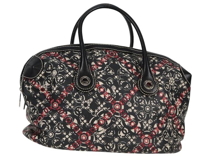 CHANEL Borsa da Viaggio Boston Coco PVC Nera Argento CC Auth 134999V Nero
