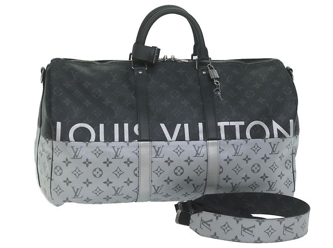 LOUIS VUITTON Eclipse Split Keepall Bandouliere 50 Borsa Boston M43817 Auth 57012SM Monogramma