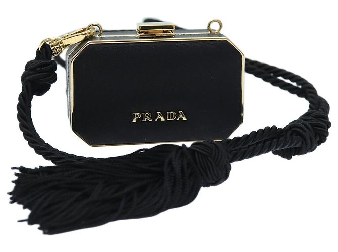 Borsa a Spalla in Nylon Nera Auth 73746SAV PRADA Nero