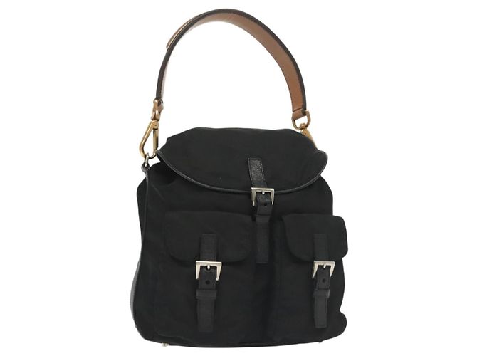 Borsa a Spalla PRADA Nylon Nero Argento Autentica yk19273A