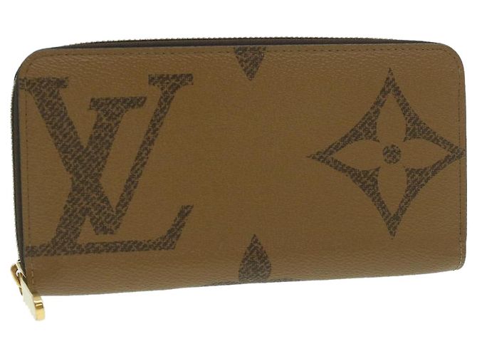 Zippy PORTFEUILLE LONG ZIPPÉ MONOGRAM GIANT RÉVERSIBLE LOUIS VUITTON M69353 LV Auth 38075M