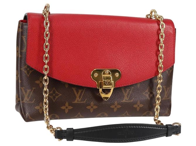 LOUIS VUITTON Bolsa de Hombro Monogram Sun Placide Roja M43713 LV Auth BA2903M Monograma