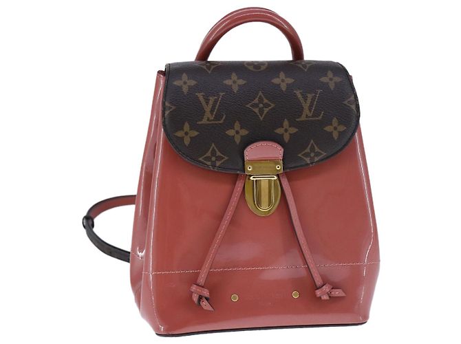 LOUIS VUITTON Monogram Vernis Hot Springs Backpack Pink M53545 LV Auth 91559SAM