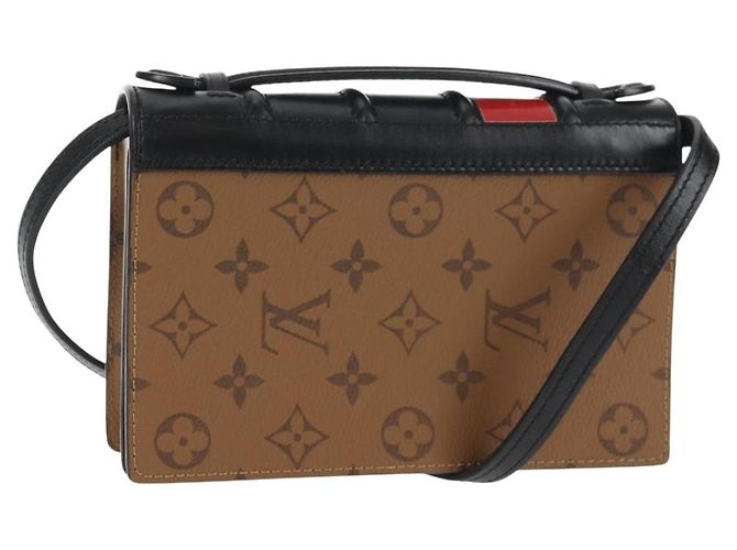 LOUIS VUITTON Monogram Reverse Portafoglio Libro Con Catena Borsa M81830 LV Auth 140001SAM Monogramma