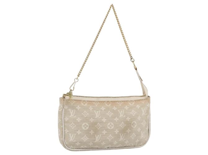 LOUIS VUITTON Mini Lin Mini Pochette Accesorios Pouch Dunne Auth 153515A