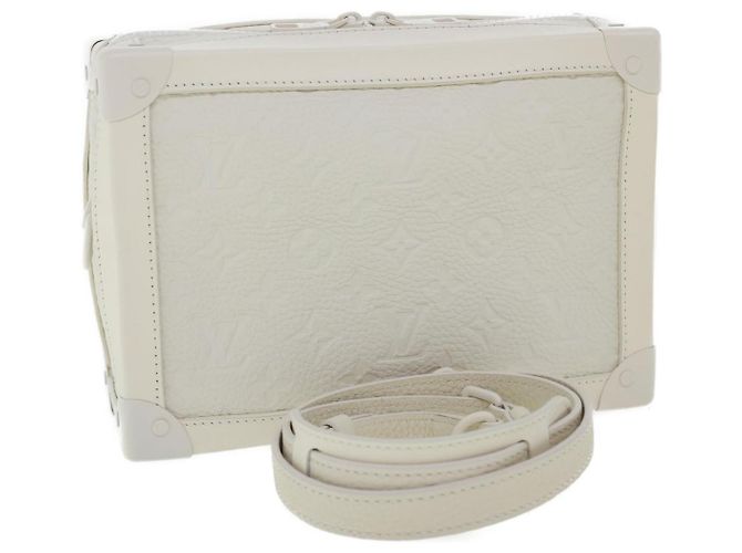 LOUIS VUITTON Borsa a Spalla Virgil Abloh Soft Trunk Box Bianca M53254 Auth ak104SM Bianco