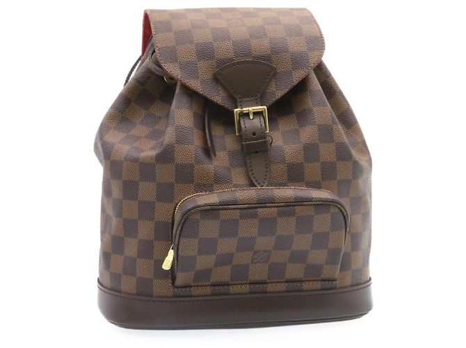 LOUIS VUITTON Damier Ebene Montsouris MM Backpack N51143 LV Auth 26498SAM