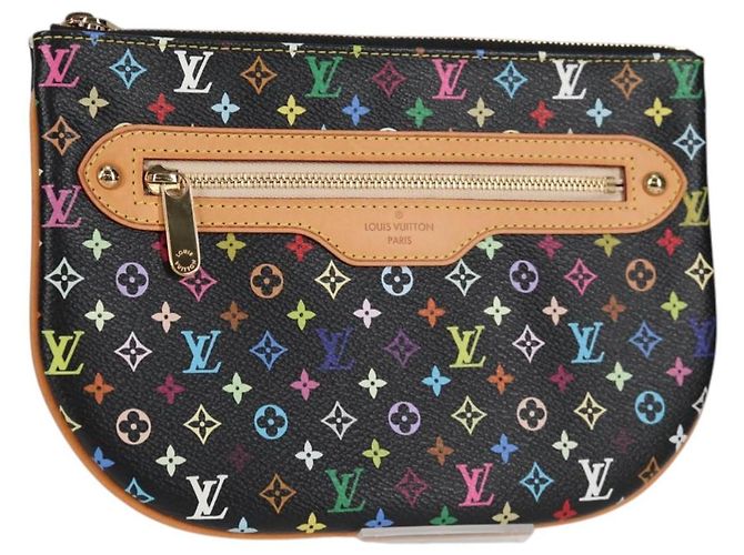 LOUIS VUITTON Monogramm Multicolor Pochette GM Tasche Schwarz M60030 LV Auth 133668SAV