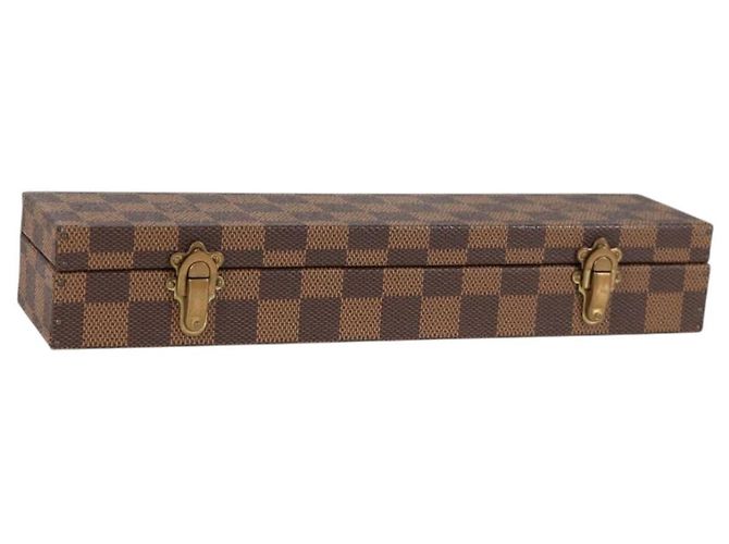 LOUIS VUITTON Damier Ebene Watch case Accessory Case LV Auth 135442SV
