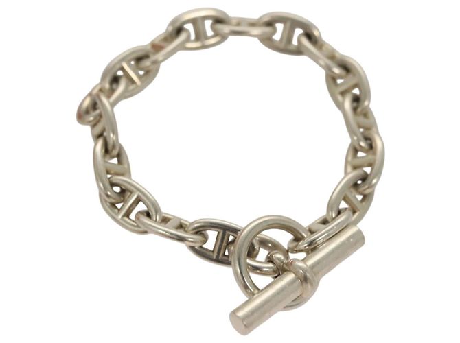Hermès HERMES Chene Dunkle MM Bracciale Ag925 17 Link Argento Auth 135953SM
