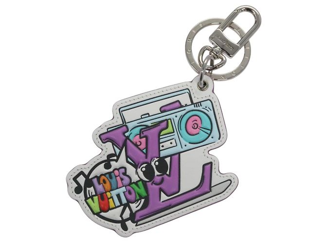 LOUIS VUITTON Monogram Comics Key Holder Purple MP3456 LV Auth 109798SAM