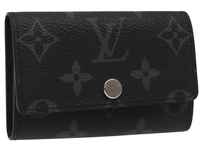 LOUIS VUITTON Monogram Eclipse Multicles6 Estuche para Llaves M82603 LV Auth EC409M Monograma