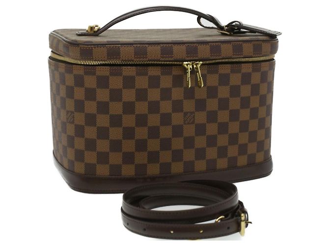 LOUIS VUITTON Borsa a Mano Nice Damier Ebene SPO 2way N47280 LV Auth 32758SAV