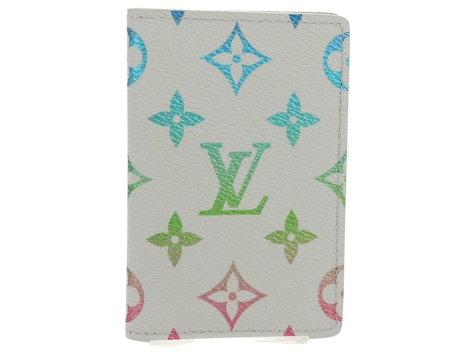 LOUIS VUITTON Multicolor Organizer De Poch Card Case Gray M13910 LV Auth 136560SAM Brown