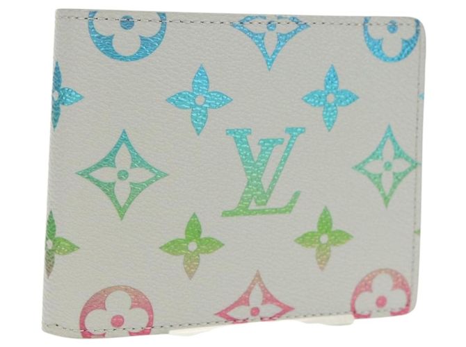 LOUIS VUITTON Multicolor Portefeuille Slender Wallet Gray M14354 LV Auth 147576SAM Brown