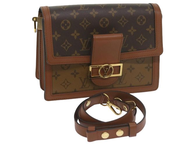 LOUIS VUITTON Borsa a Spalla Monogram Reverse Dauphine MM M44391 LV Auth 60072M Monogramma
