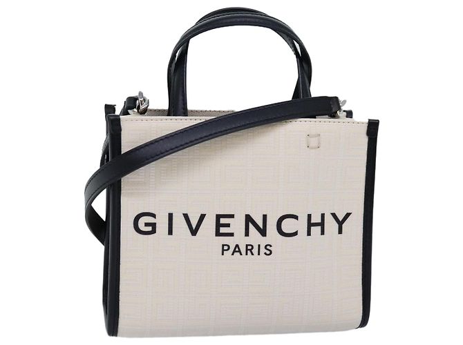 Sac à main GIVENCHY en toile 2 en 1 blanc Auth 73396V