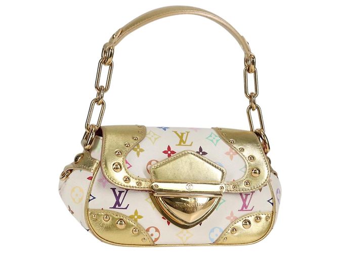 LOUIS VUITTON Monogramm Multicolor Marilyn Tasche Weiß M40206 LV Auth 124890SAV